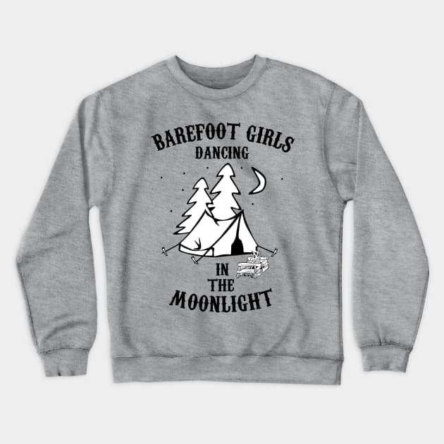 Barefoot Girls Dancing In The Moonlight Crewneck Sweatshirt by iamurkat